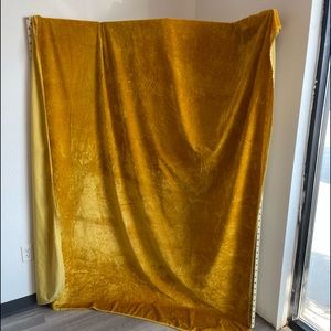Vintage Gold Velour Twin Bed Cover